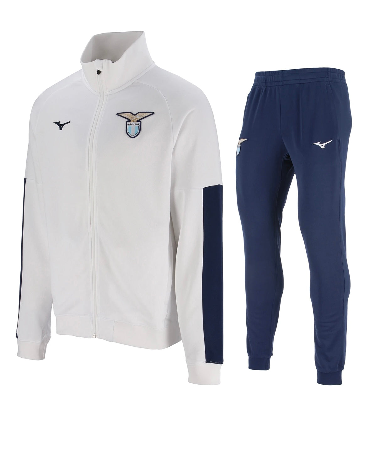 Tuta Completa Mizuno Lazio Knitted Travel Suit Bianca e Blu 2025