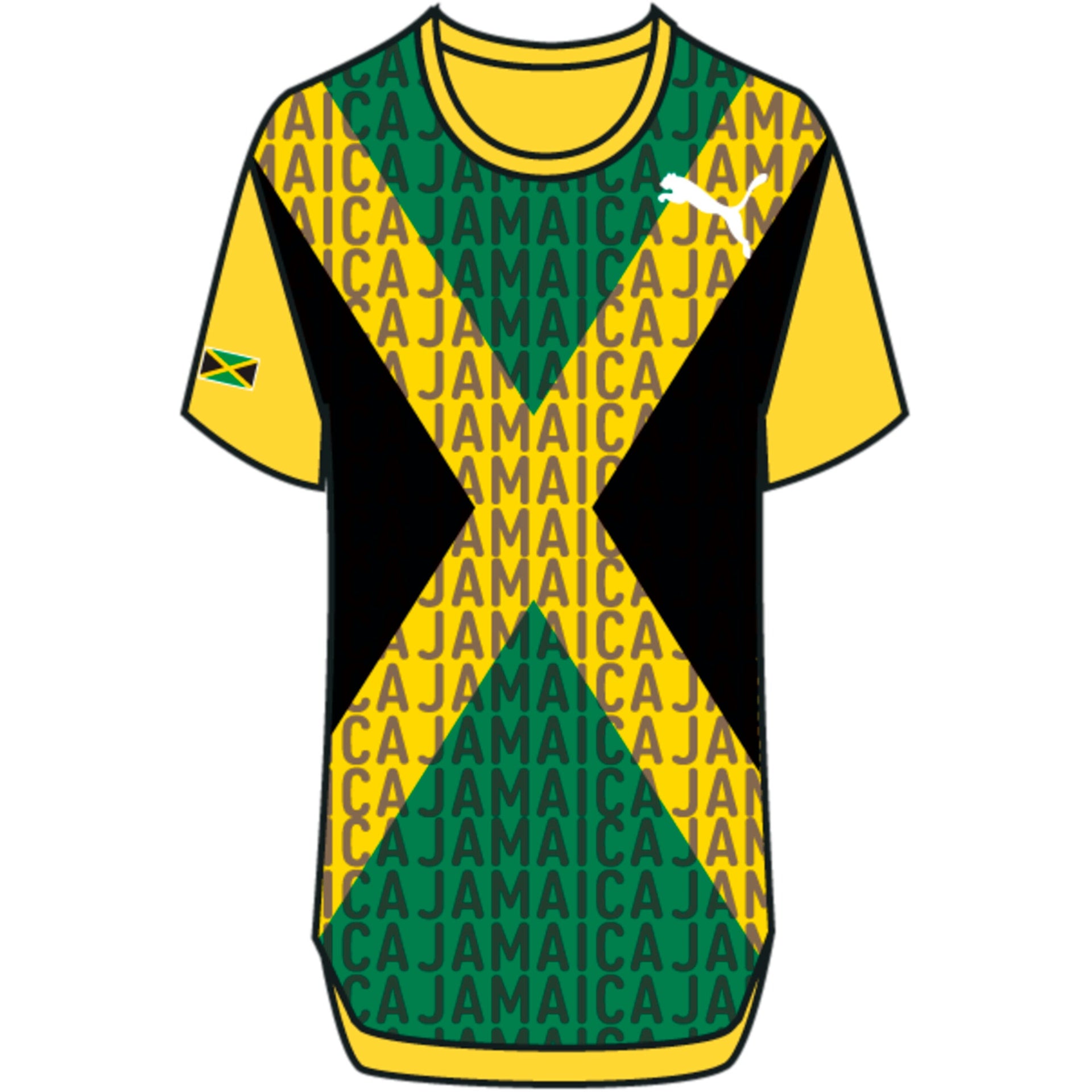 Puma Tee Maglietta Jamaica Flag Tee Olympic 2024 Training