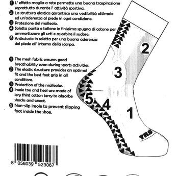 Calze Corte Antiscivolo Socks Grip TRS Soccer Calcio Bianche P694 Ultra Slim