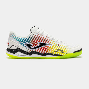 Scarpe Calcio a 5 Sala Joma FS Reactive 2576 White Yellow Red Futsal Indoor