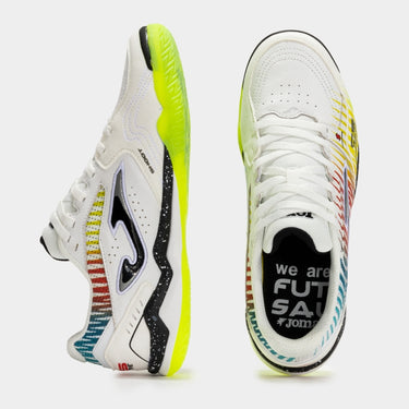 Scarpe Calcio a 5 Sala Joma FS Reactive 2576 White Yellow Red Futsal Indoor