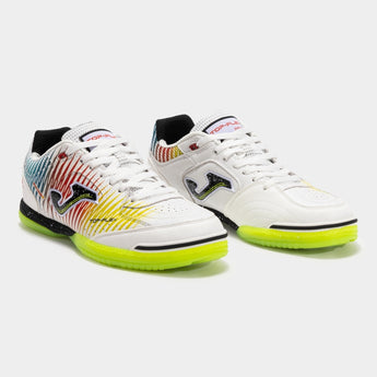 Scarpe Calcio a 5 Joma Top Flex 2576 White Yellow Red Futsal Indoor