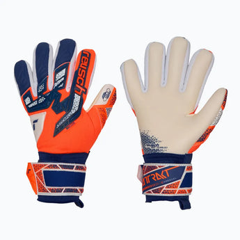 Guanti Portiere Calcio Reusch Attrakt Freegel Gold NC Arancioni e Blu