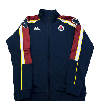 Giacca Calcio Full Zip Kappa Regroovery Genoa Blu Gallinaccio