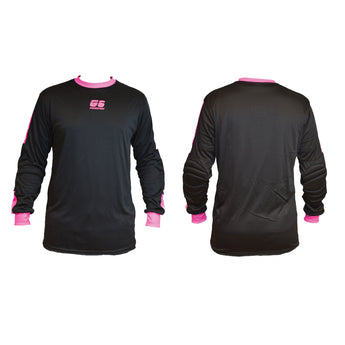 Maglia Calcio Portiere Allenamento Training GiSix G6 con protezioni (A102) Nero Fucsia