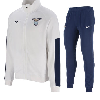 Tuta Completa Mizuno Lazio Knitted Travel Suit Bianca e Blu 2025/2026