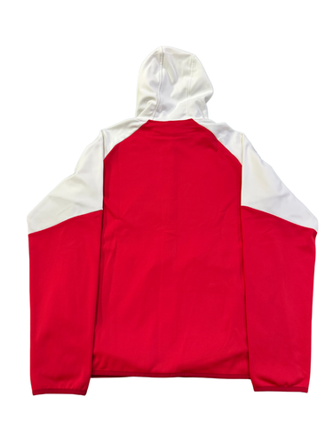 Mizuno Calcio Full Zip Tech Hoodie AS Monaco Cappuccio Rossa 25/26