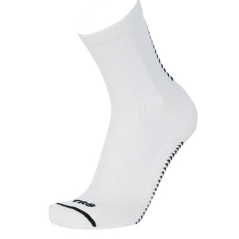 Calze Corte Antiscivolo Socks Grip TRS Soccer Calcio Bianche P694 Ultra Slim