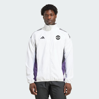 Adidas Giacca Calcio Tuta Manchester United Pre Jacket Bianca 2025/2026