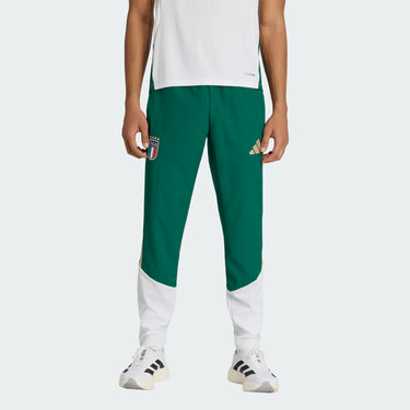Adidas Pantaloni Calcio Tuta FIGC Italia Pre Pant WC2026 Verde