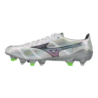 Scarpe Calcio Mizuno Alpha II Elite Mix Mista Soft Ground Silver Lime