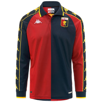 Maglia Gara Calcio Kombat 2024 Kappa Genoa Home Manica Lunga
