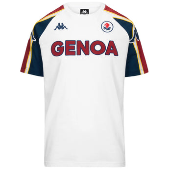 Maglia Calcio Kappa Genoa Passeggio Cotone Jersey Rebitem 2025/2026 Bianca