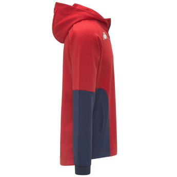 Giacca Tuta Genoa Calcio Rossa Kappa Adulto 2025/2026 Cappuccio Mequo