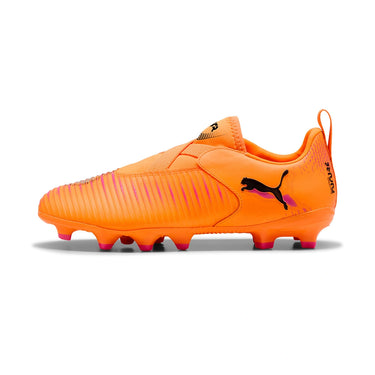 Scarpe Ragazzo Calcio Puma Future 8 Match LL Laceless Hot Pursuit Pack FG/AG Junior Orange