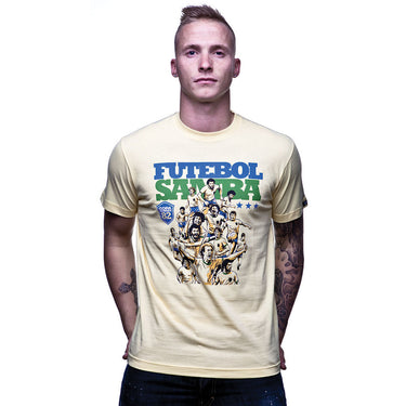 Maglietta Cotone Copa Football Brasil Futebol Samba 1982